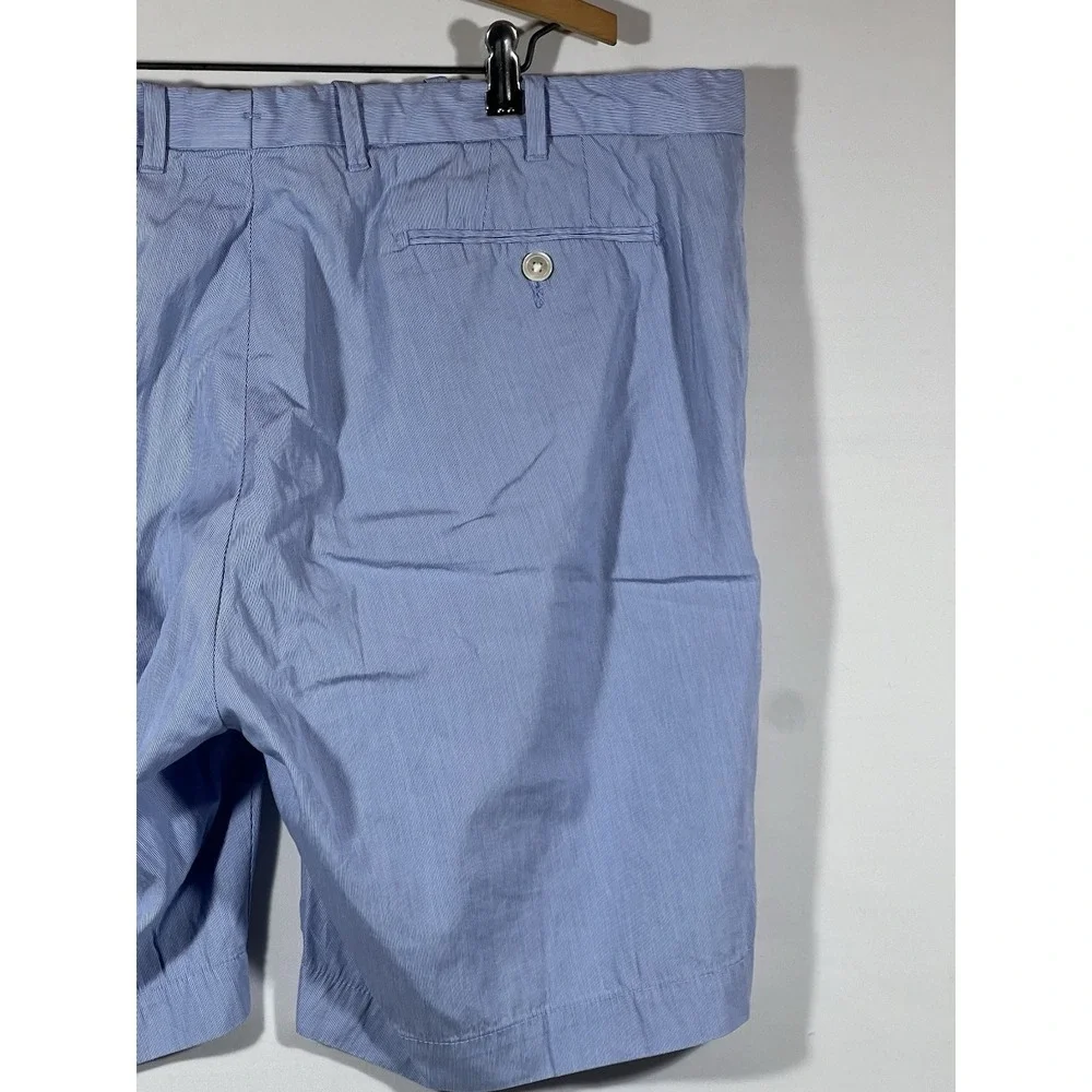 Polo Ralph Lauren Mens Chino Shorts‎ 40 Blue White Pinstripe Casual